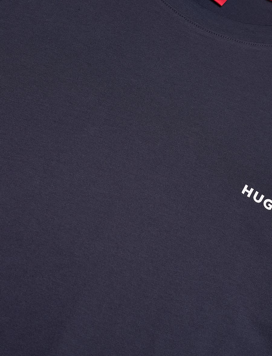 HUGO - Dero222 - kurzärmelige t-shirts - dark blue - 4
