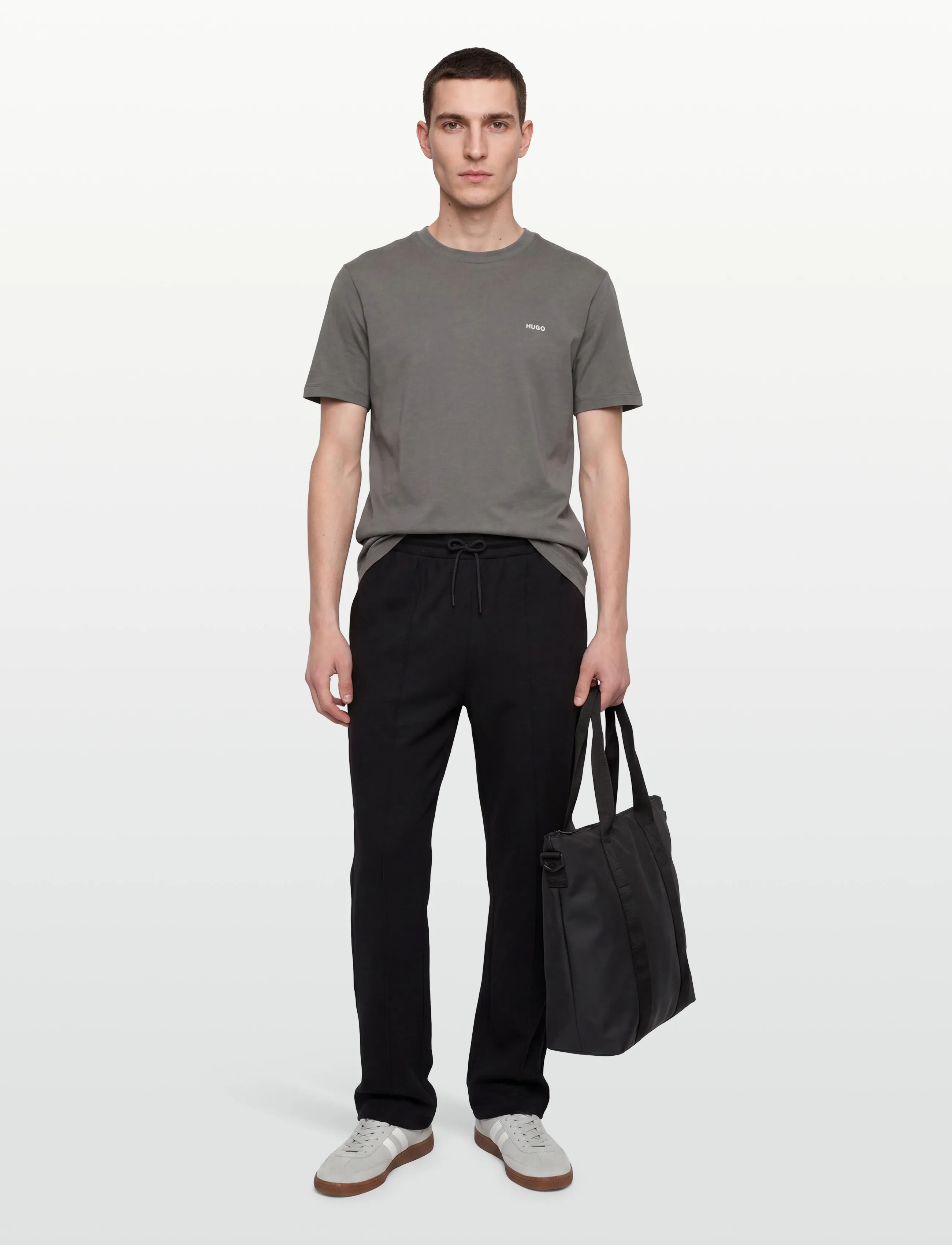 HUGO Dero222 - T-Shirts - DARK GREY / grey