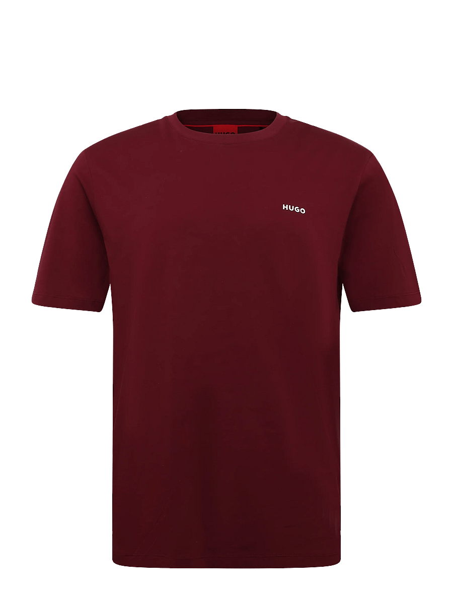 HUGO - Dero222 - kurzärmelige t-shirts - dark pink - 0