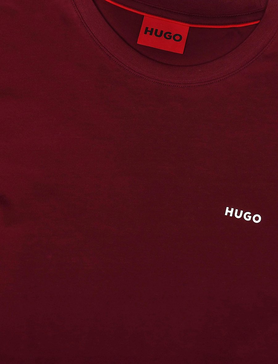 HUGO - Dero222 - kurzärmelige t-shirts - dark pink - 2