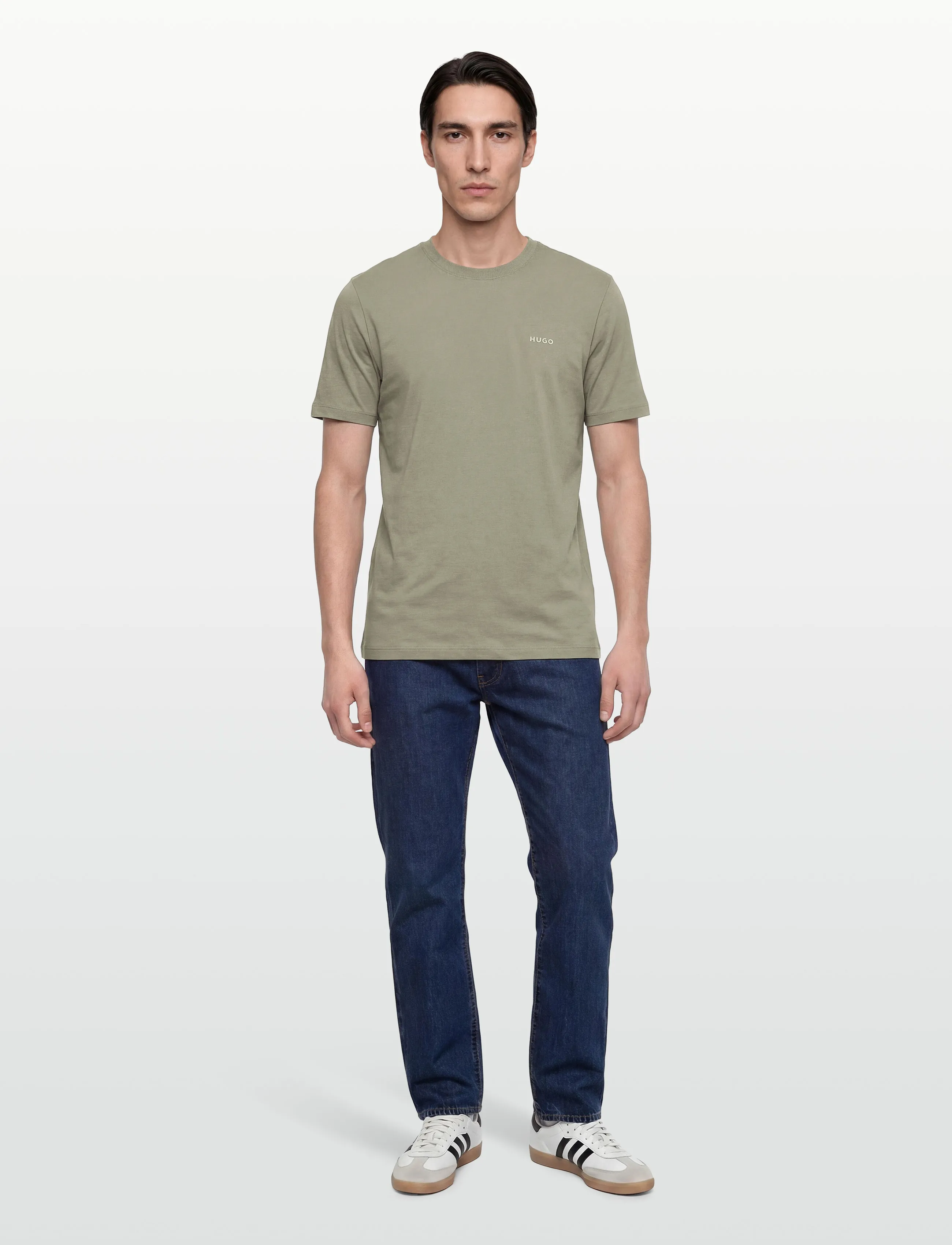 HUGO Dero222 - T-Shirts - LIGHT/PASTEL GREEN / khaki/green