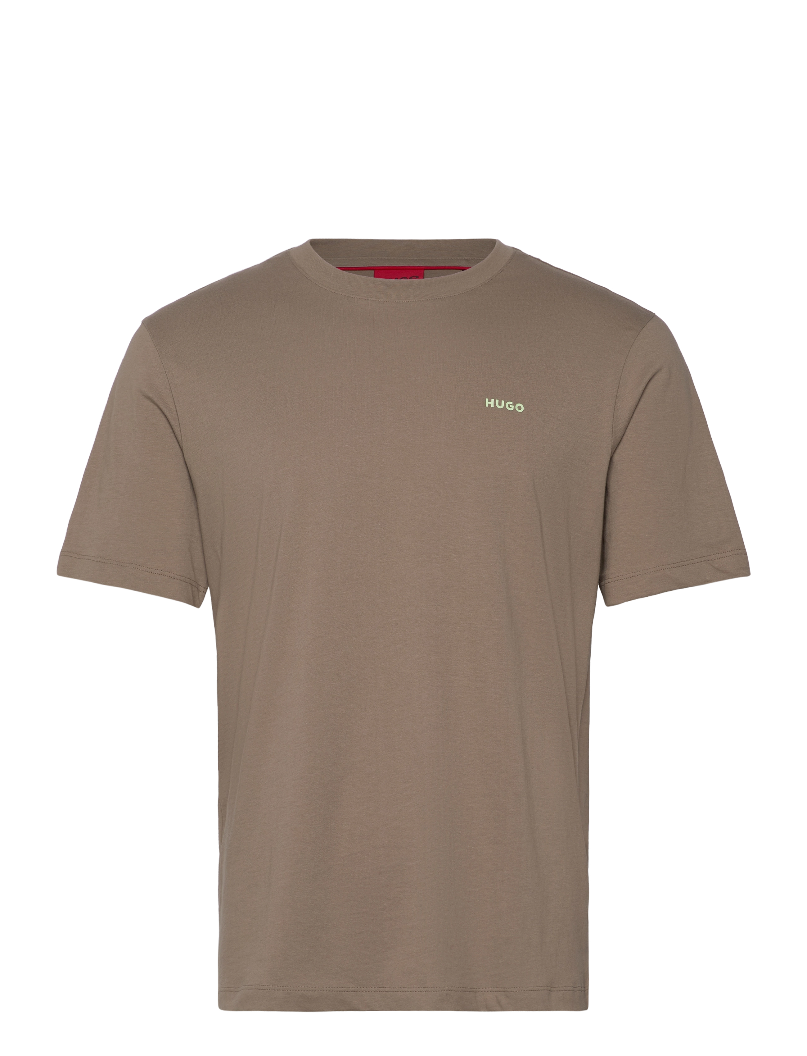 HUGO Dero222 - T-Shirts - MEDIUM BROWN / beige