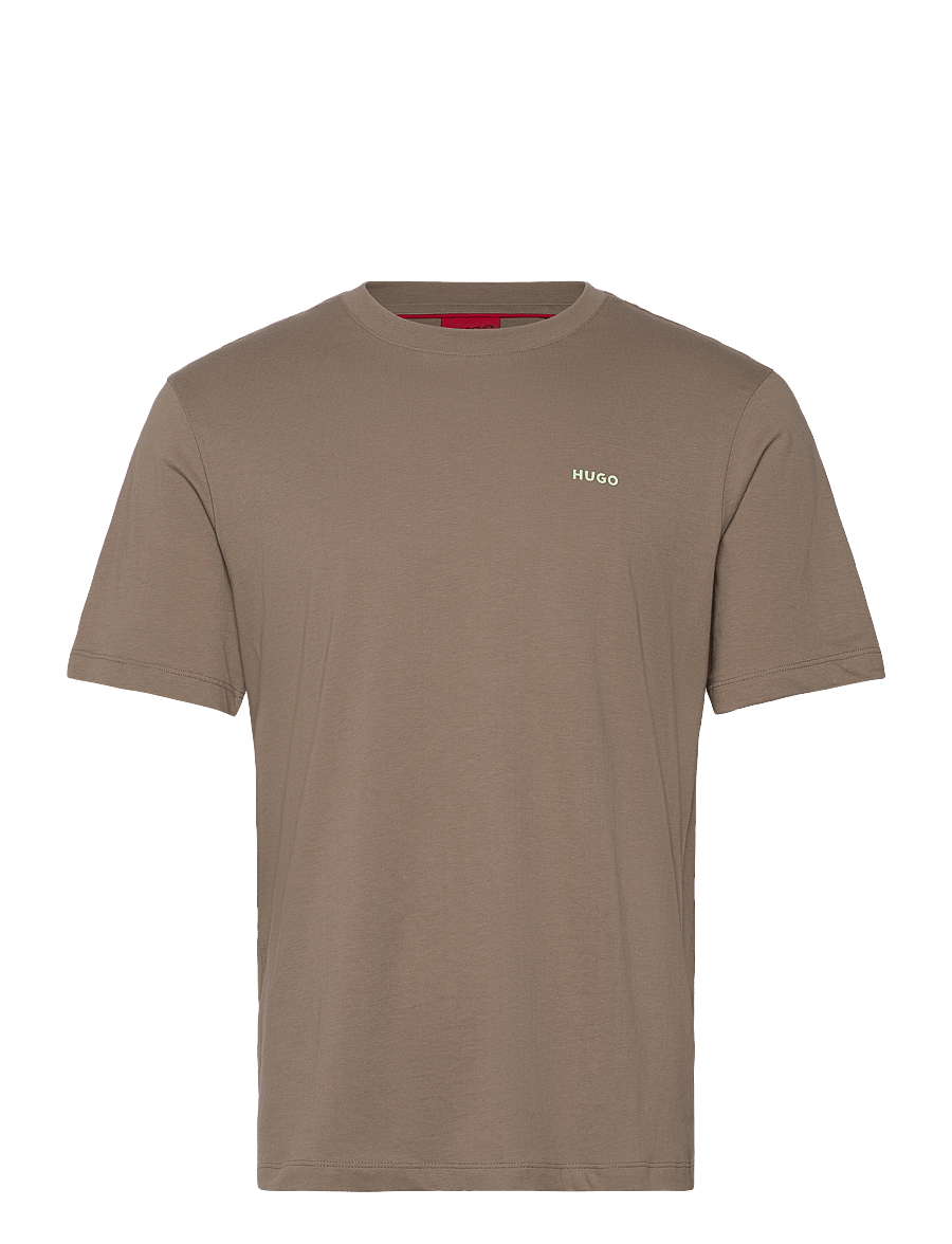 HUGO - Dero222 - kurzärmelige t-shirts - medium brown - 1