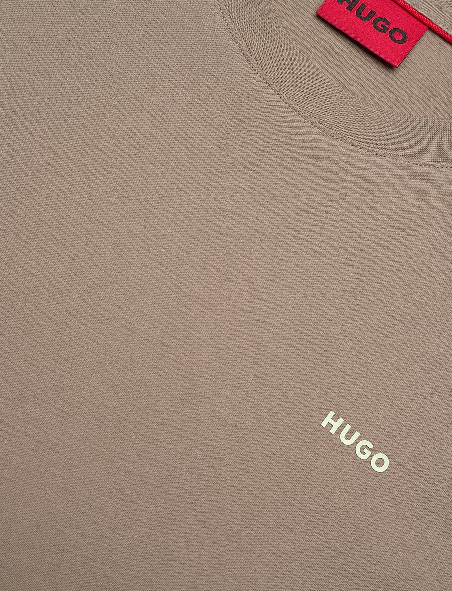 HUGO - Dero222 - kurzärmelige t-shirts - medium brown - 5