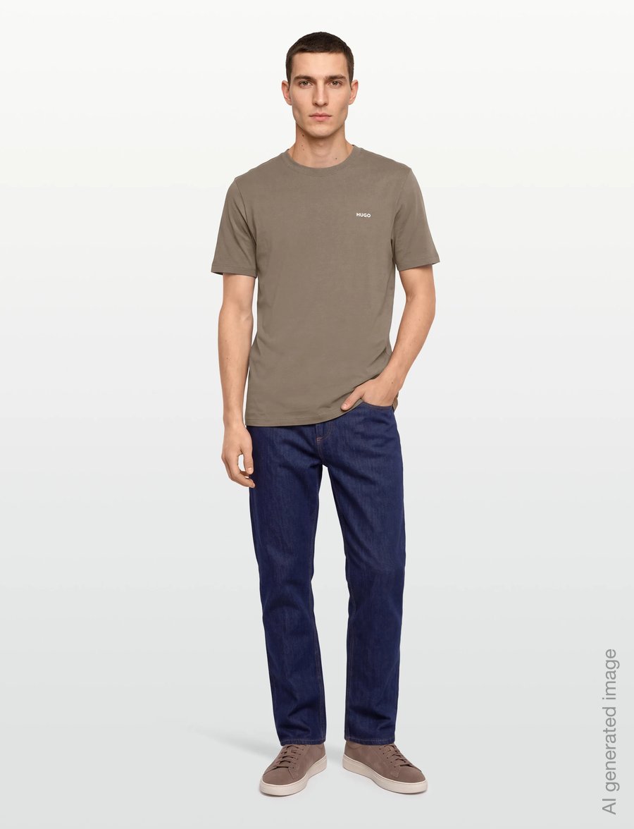 HUGO - Dero222 - lühikeste varrukatega t-särgid - medium grey - 0