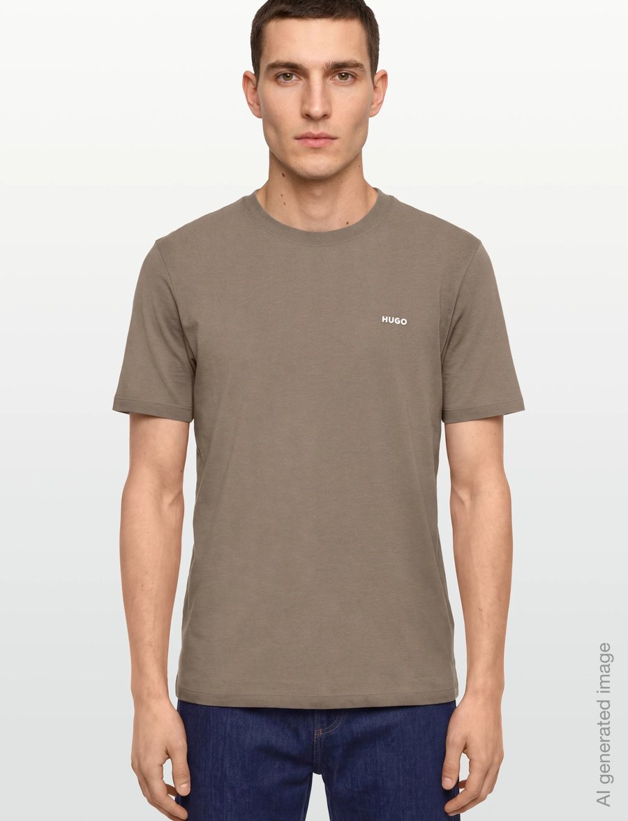 HUGO - Dero222 - lühikeste varrukatega t-särgid - medium grey - 3