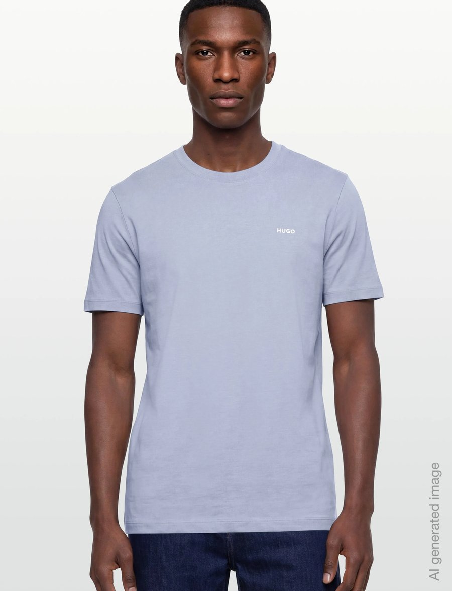 HUGO - Dero222 - kurzärmelige t-shirts - open blue - 3
