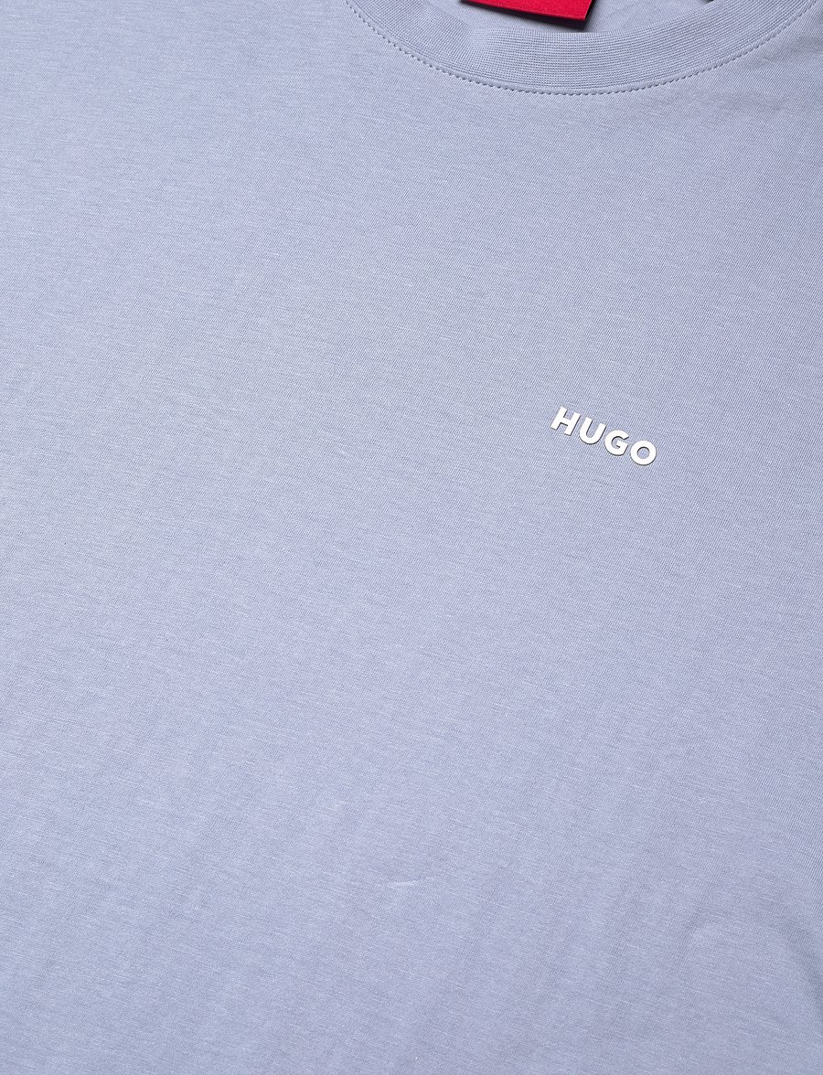 HUGO - Dero222 - kurzärmelige t-shirts - open blue - 5