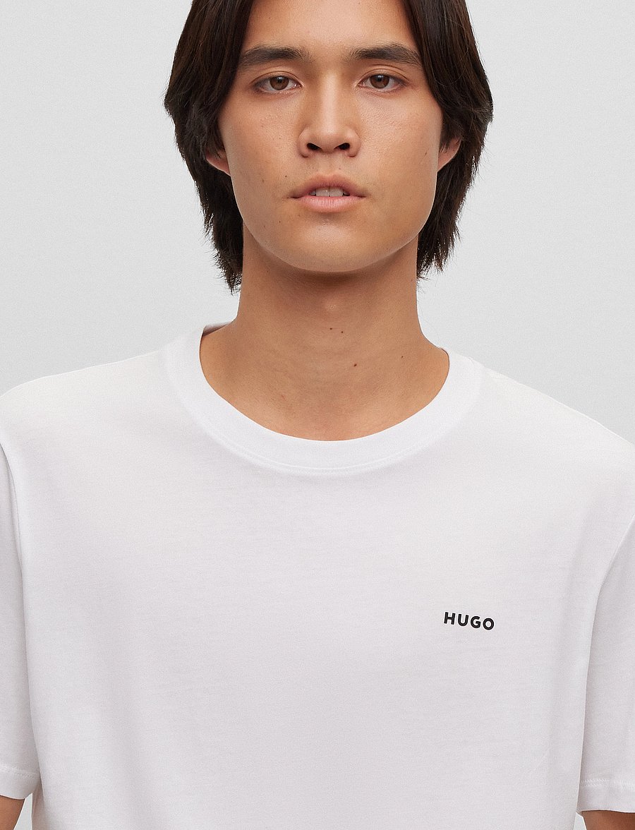 HUGO - Dero222 - kortærmede t-shirts - white - 2