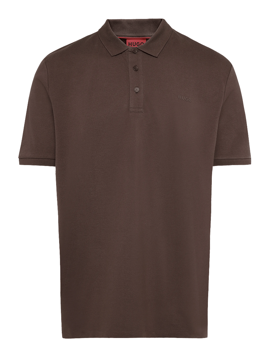 HUGO - Donos222 - kurzärmelige t-shirts - brown overflow - 0