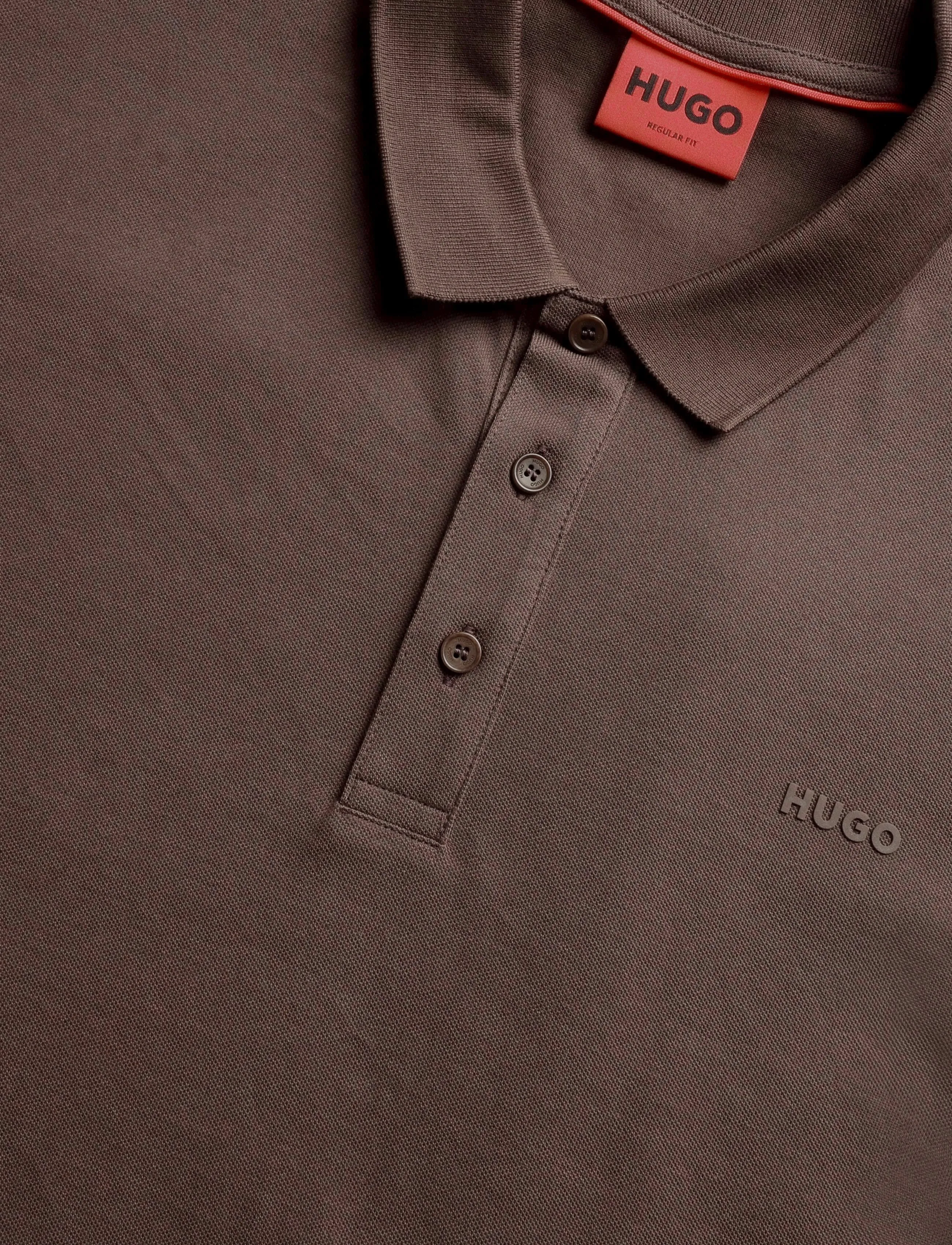 HUGO - Donos222 - kurzärmelige t-shirts - brown overflow - 2