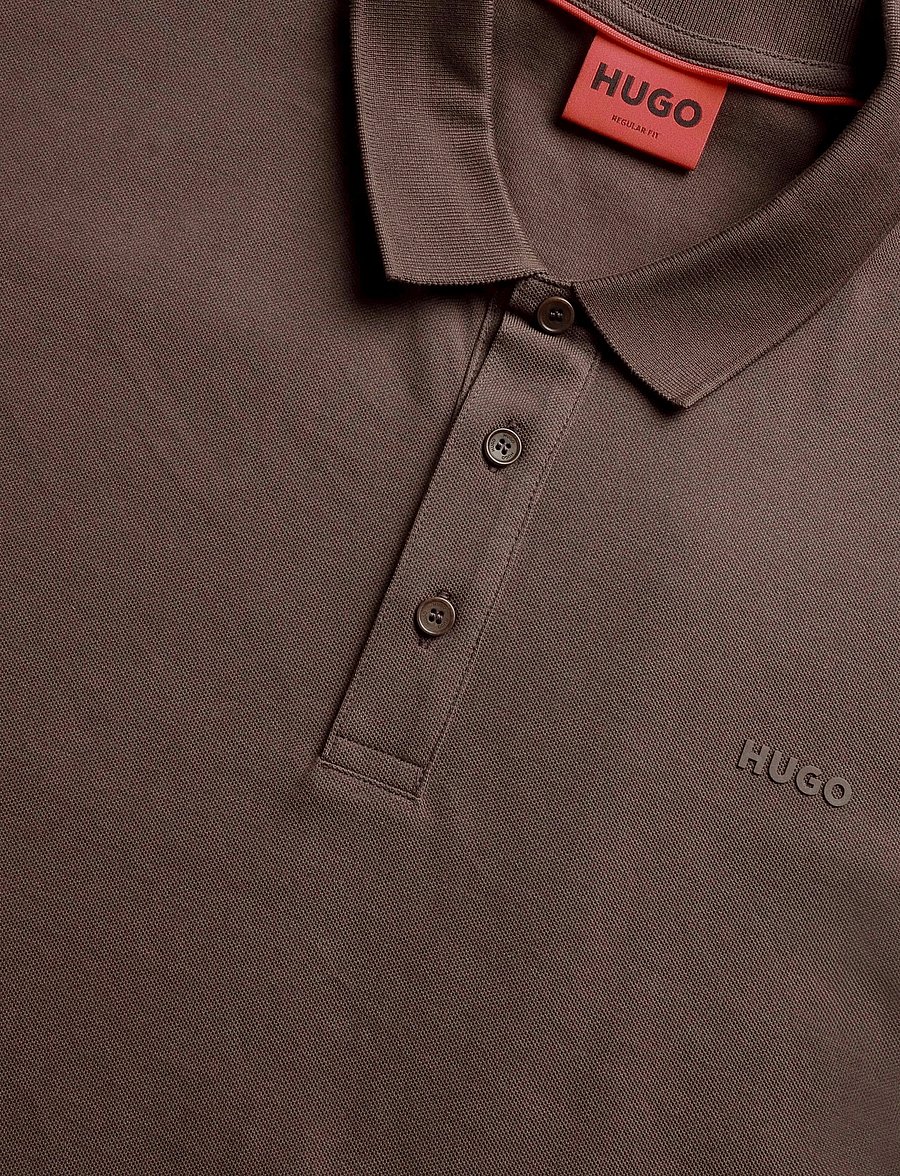 HUGO - Donos222 - kurzärmelige t-shirts - brown overflow - 2