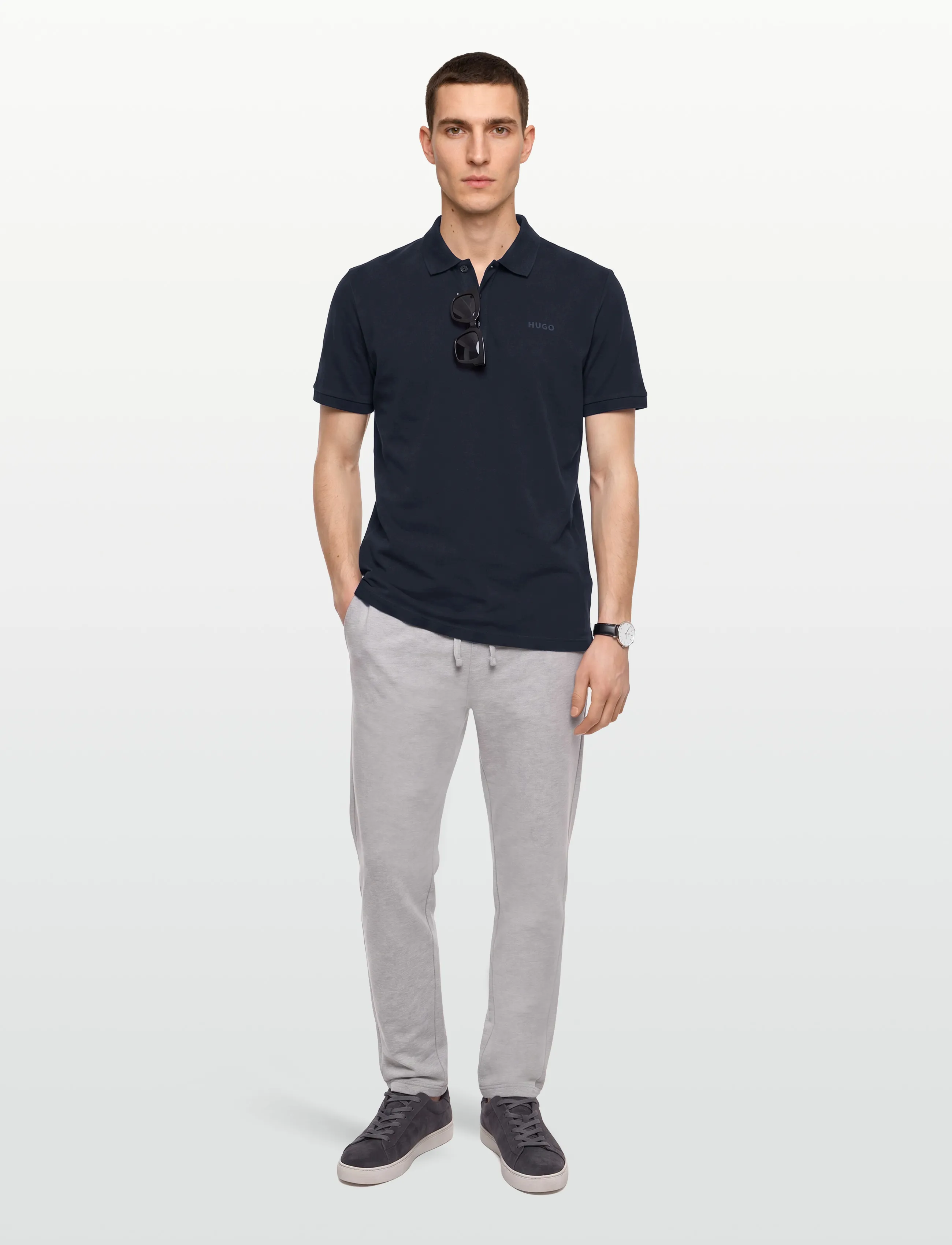 HUGO Donos222, S, Navy, Poloer > Kortærmede, Herre