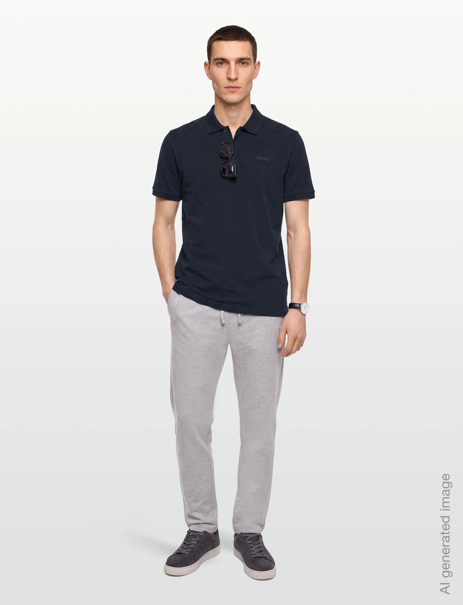 HUGO - Donos222 - kortærmede t-shirts - dark blue - 0