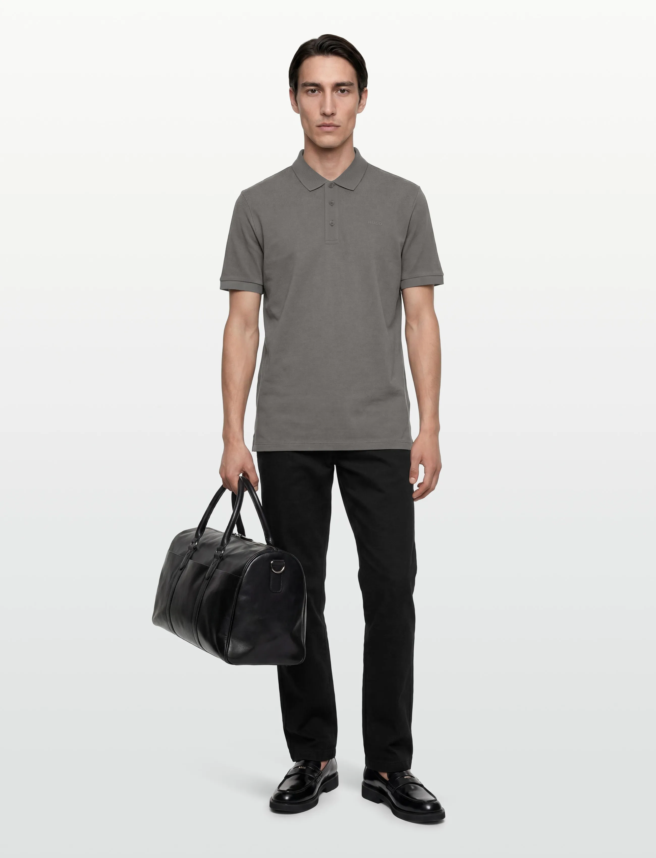 HUGO Donos222, XS, Polos, Grau - Short-sleeved, Männerswear