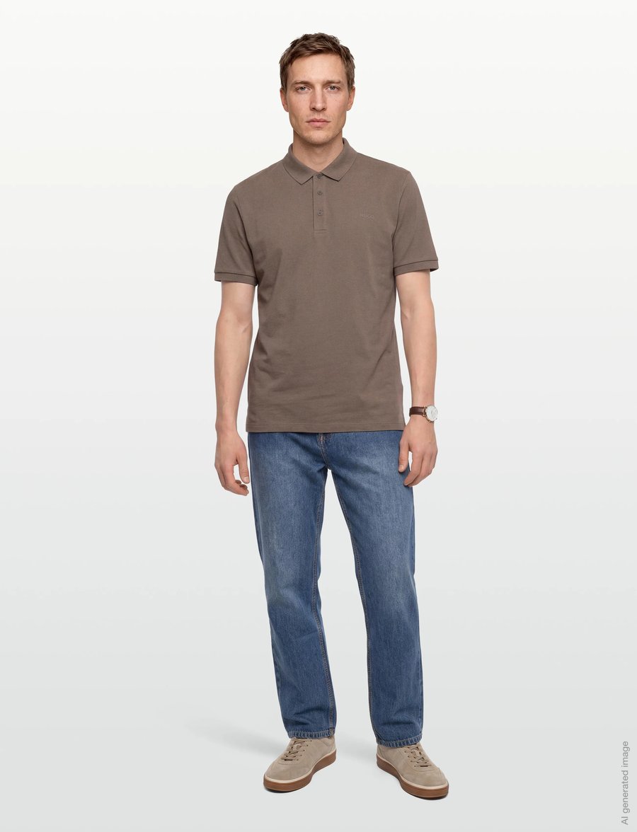 HUGO - Donos222 - kortærmede t-shirts - medium grey - 0