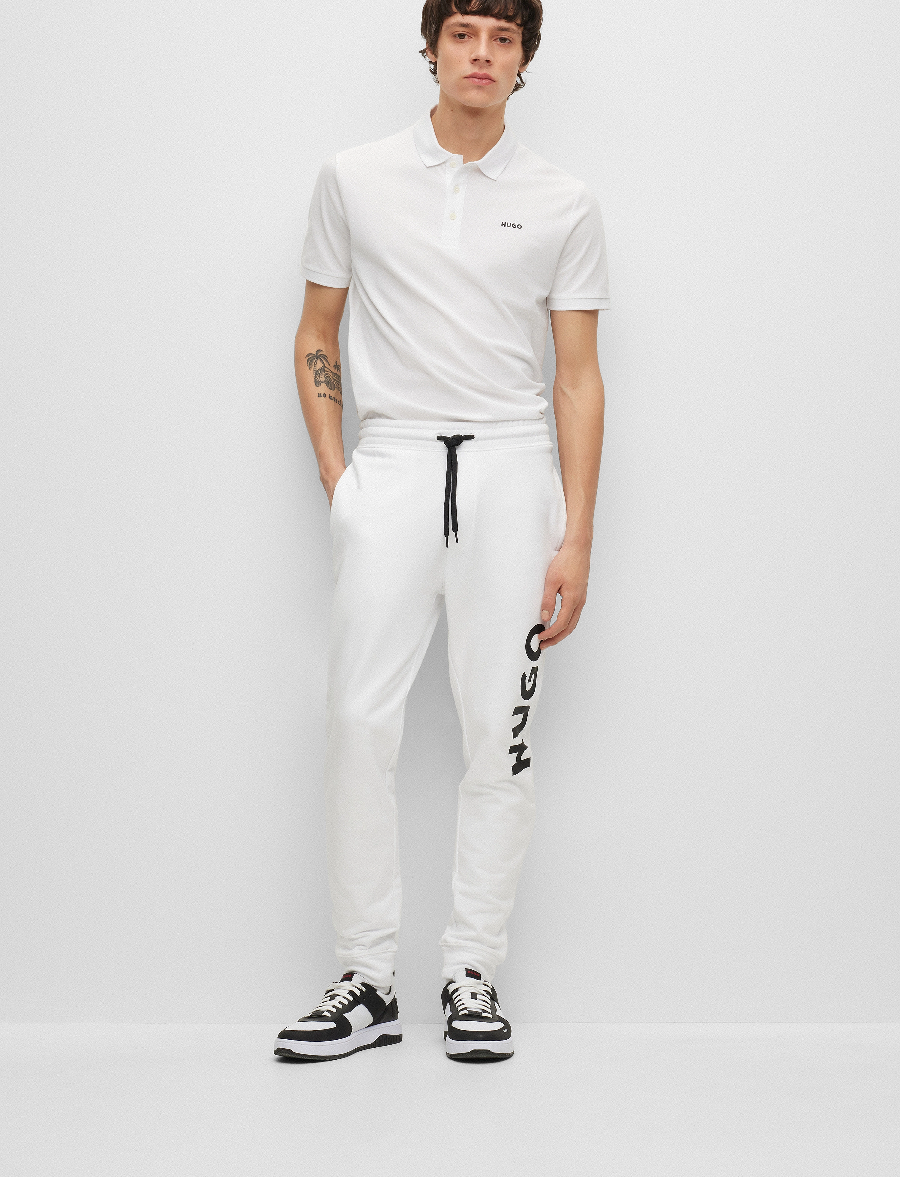 HUGO Donos222, XL, Polos, Weiß - Short-sleeved, Männerswear