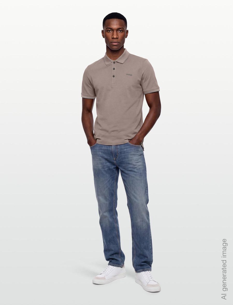 HUGO - Dinoso222 - kortærmede poloer - light/pastel brown - 0