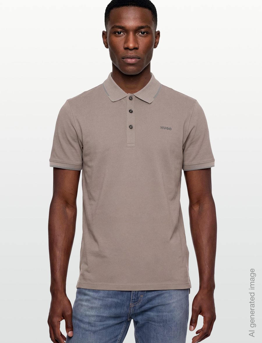 HUGO - Dinoso222 - kortærmede poloer - light/pastel brown - 3