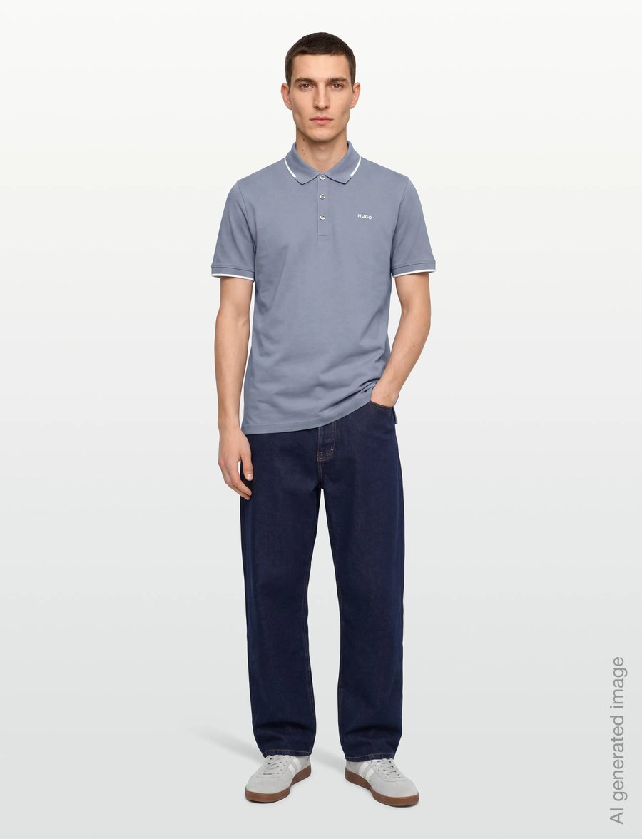 HUGO - Dinoso222 - kortærmede poloer - open blue - 0