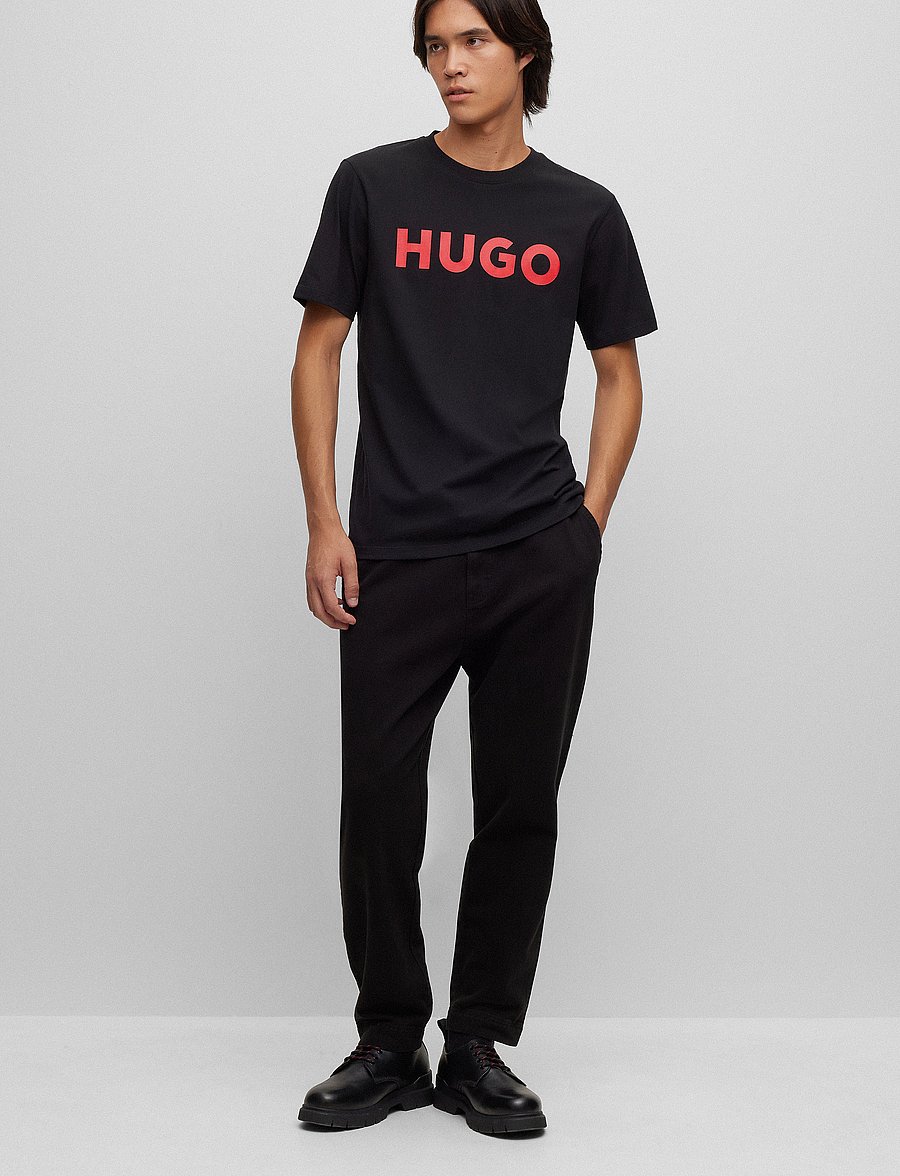 HUGO - Dulivio - kortærmede t-shirts - black - 0