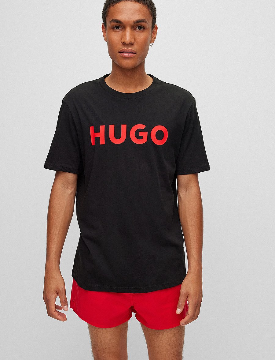 HUGO - Dulivio - kortærmede t-shirts - black - 4