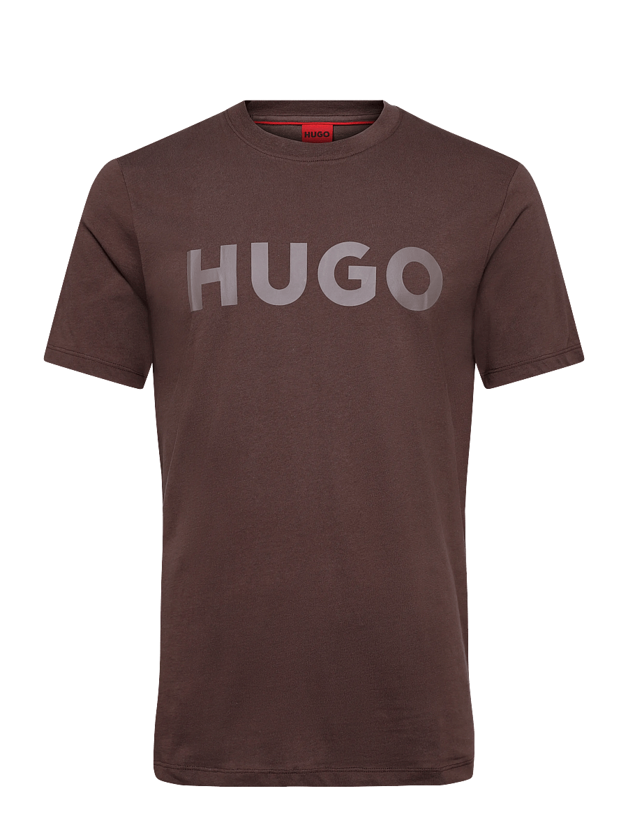 HUGO - Dulivio - kurzärmelige t-shirts - brown overflow - 0