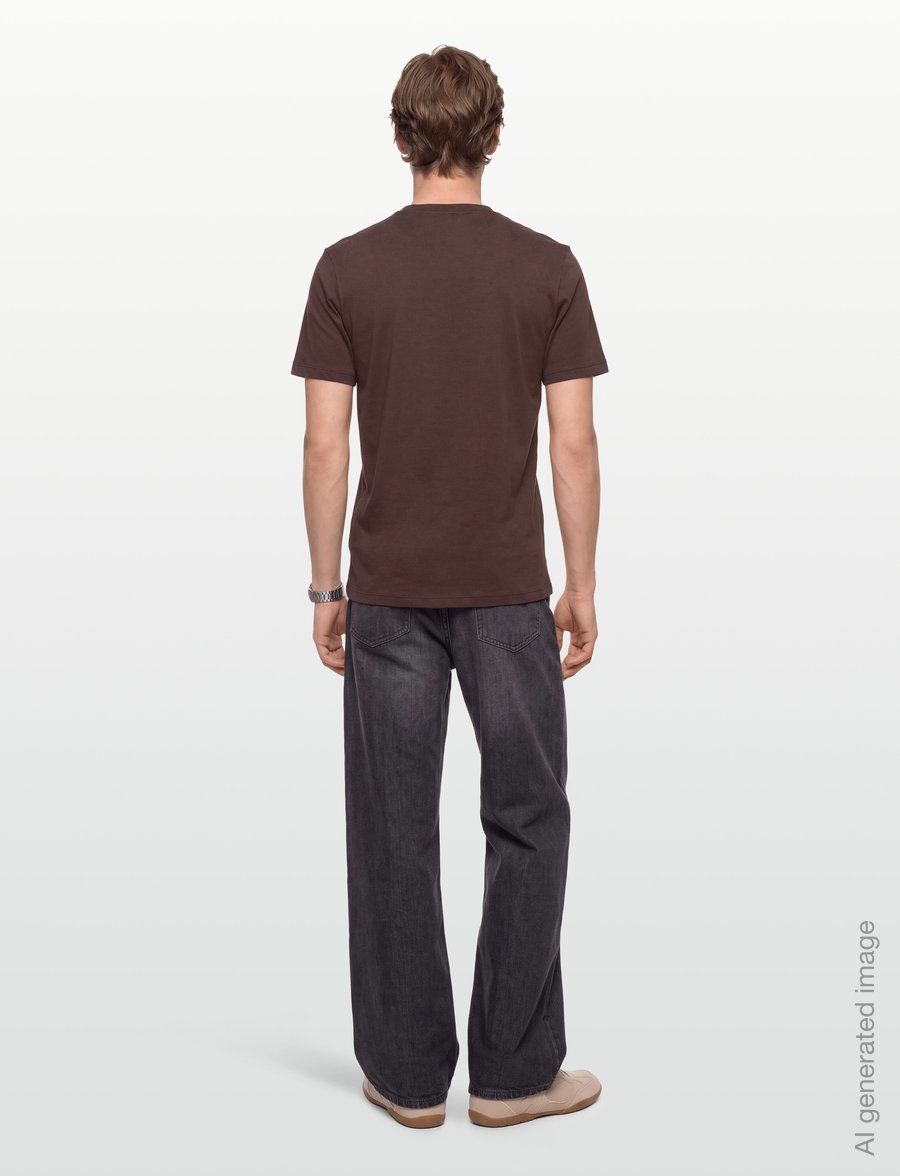 HUGO - Dulivio - short-sleeved t-shirts - brown overflow - 4