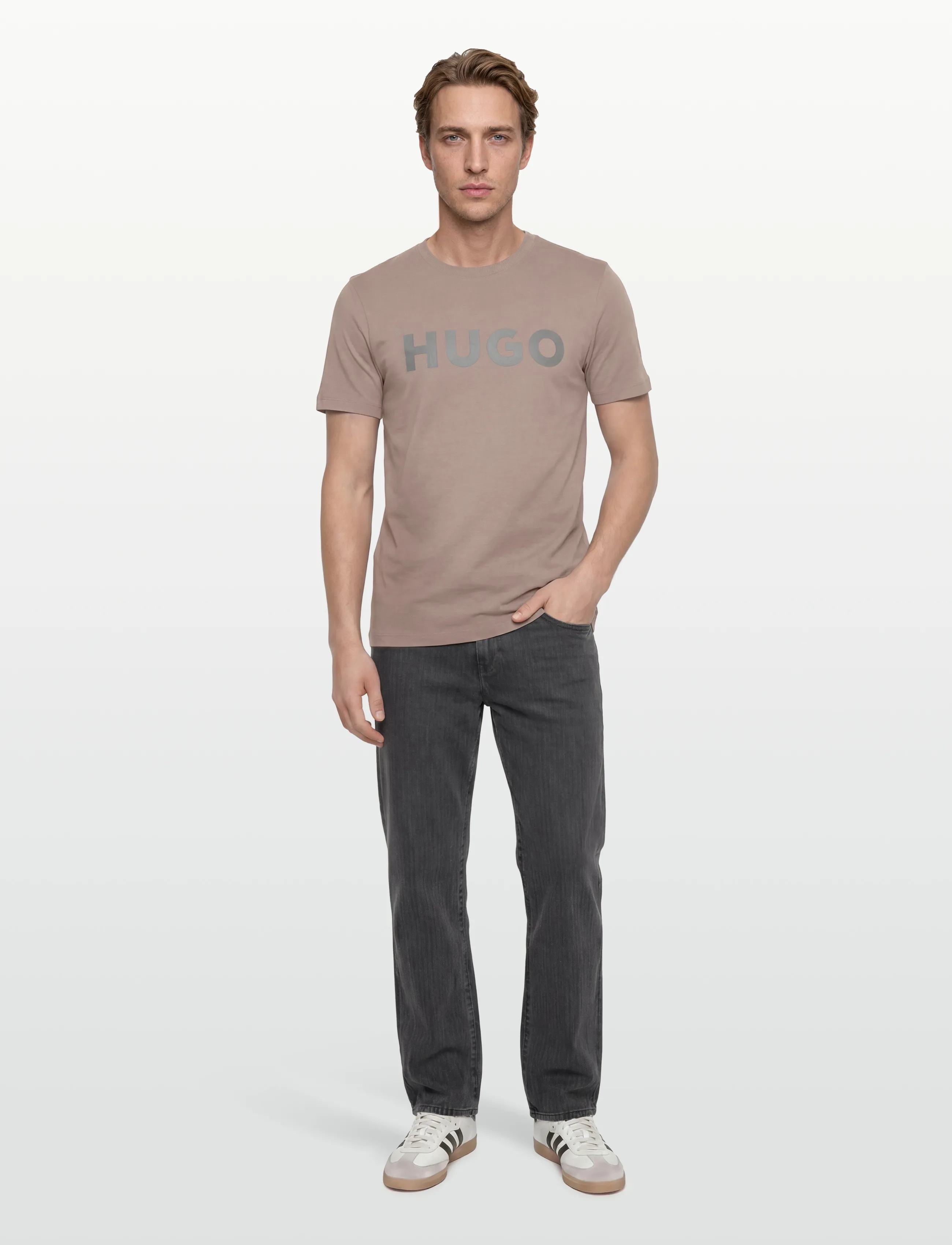 HUGO Dulivio - T-Shirts - LIGHT/PASTEL BROWN / brown