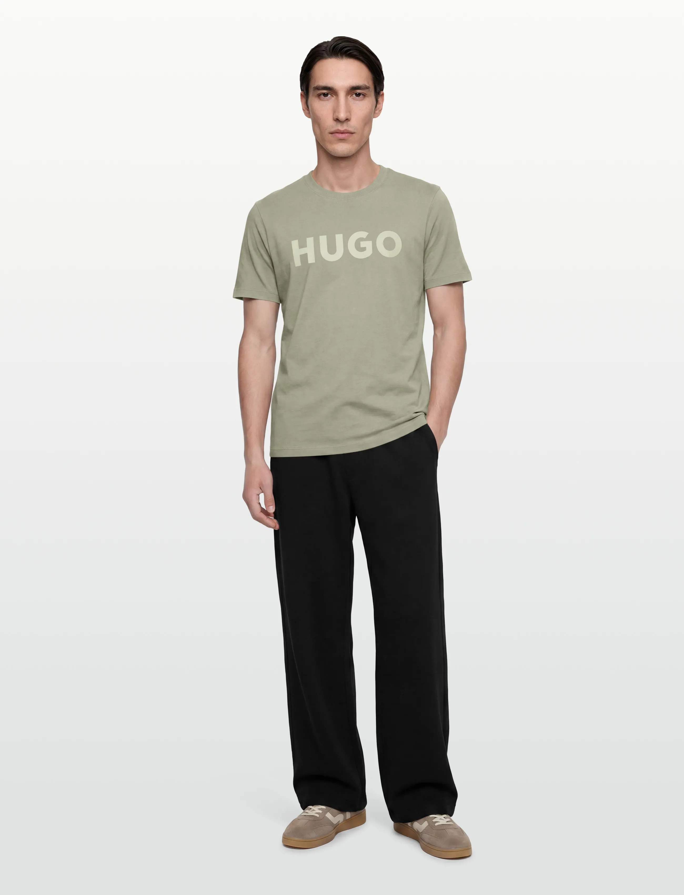 HUGO Dulivio - T-Shirts - LIGHT/PASTEL GREEN / khaki/green