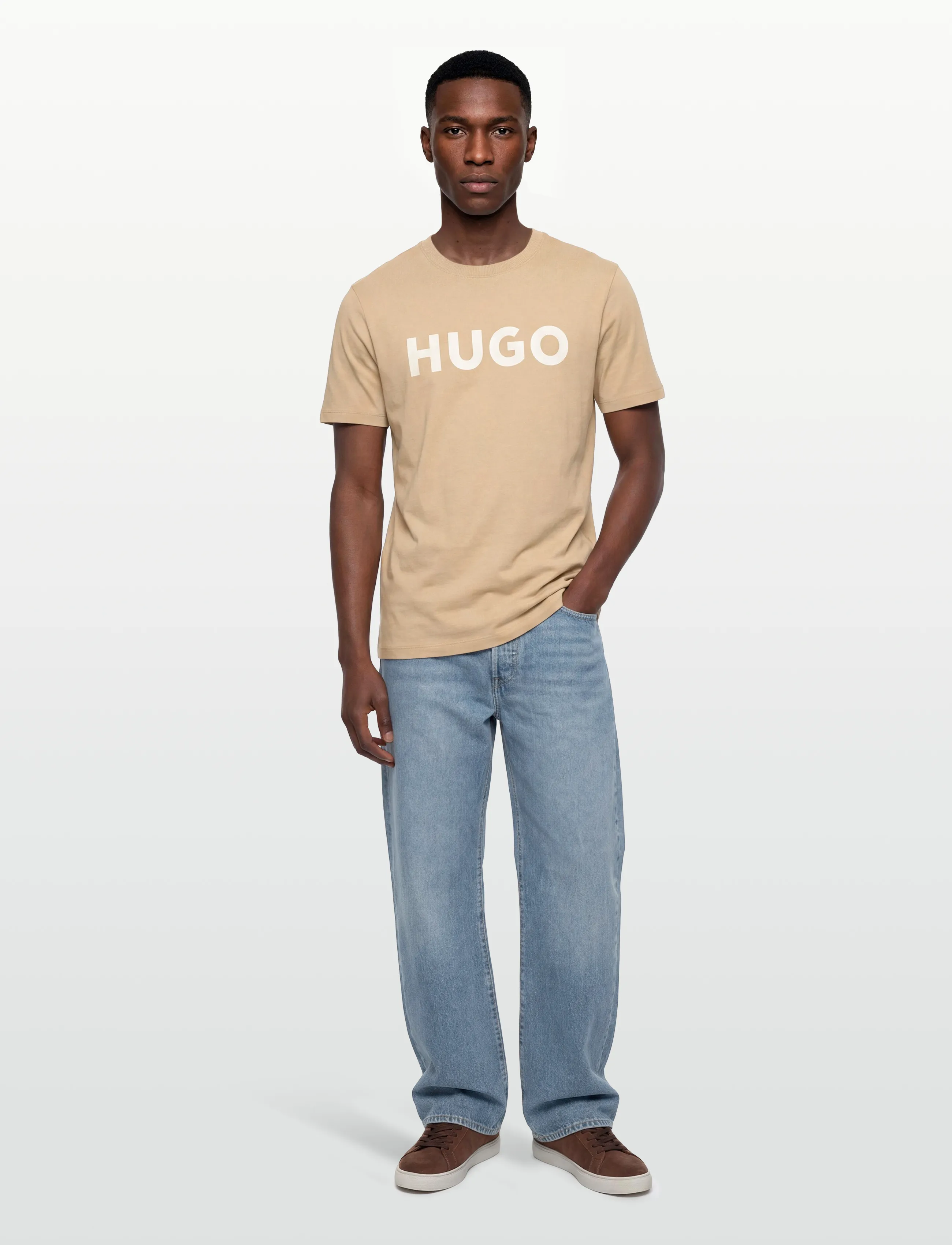 HUGO Dulivio - Short-sleeved t-shirts - MEDIUM BEIGE / beige