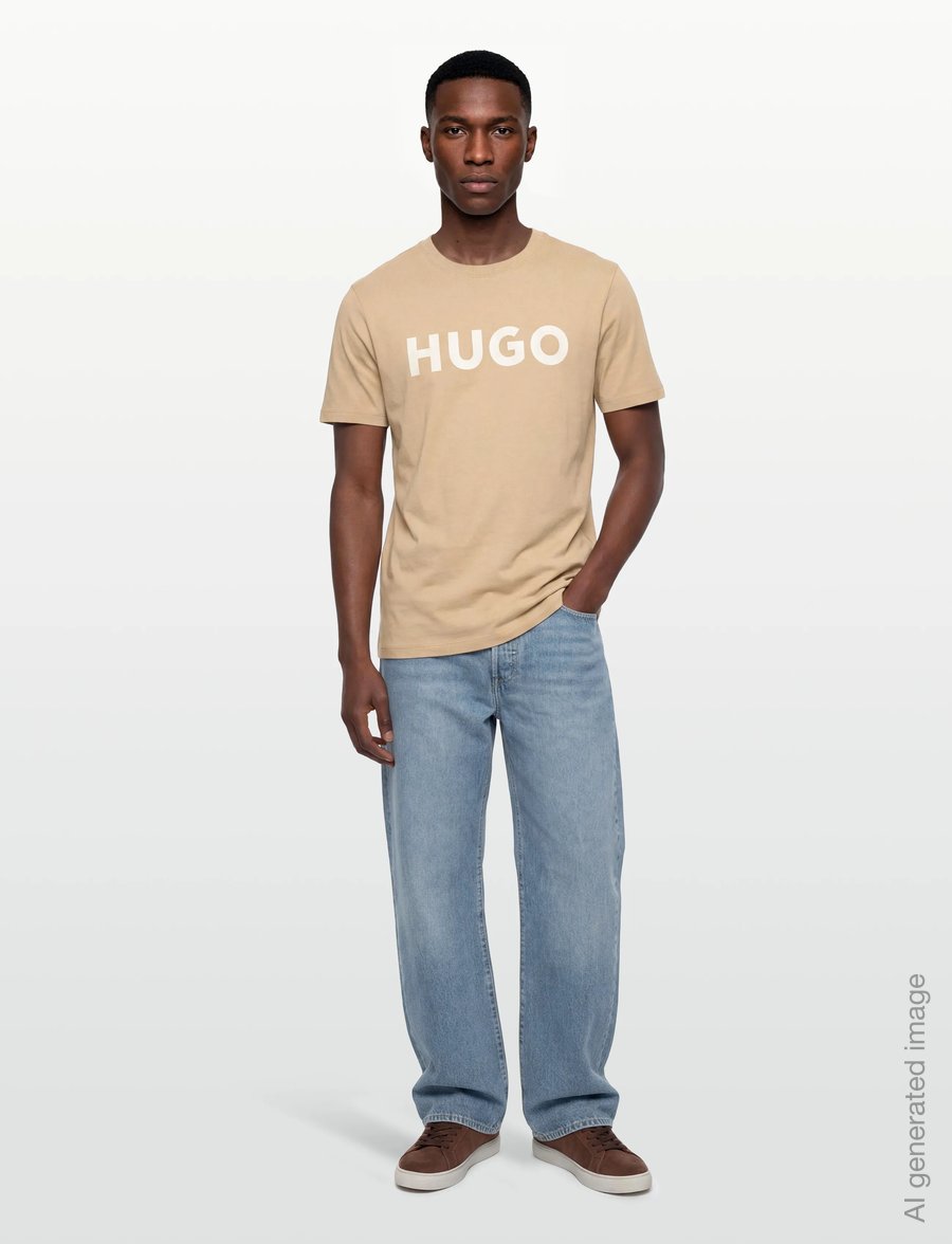 HUGO - Dulivio - kortærmede t-shirts - medium beige - 0