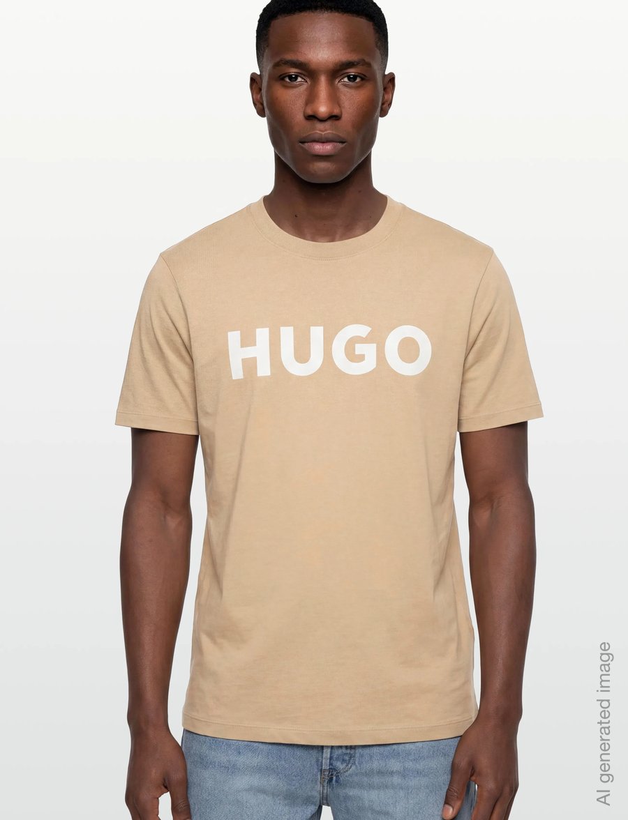 HUGO - Dulivio - kortærmede t-shirts - medium beige - 3