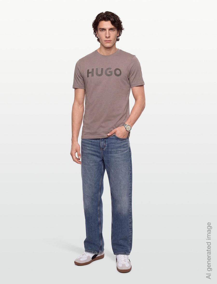 HUGO - Dulivio - lühikeste varrukatega t-särgid - rust/copper - 0