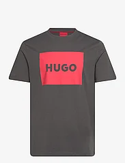 HUGO - Dulive222 - short-sleeved t-shirts - dark grey - 0