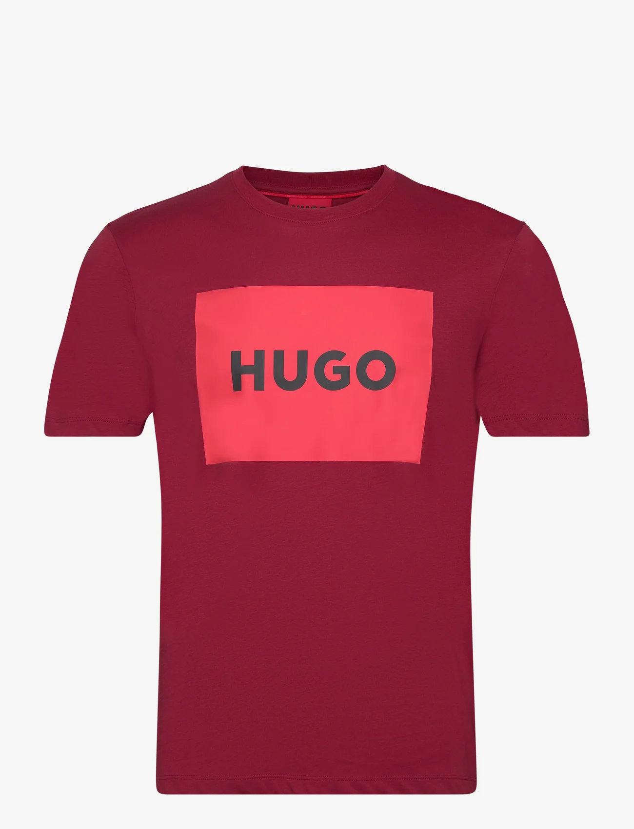 HUGO - Dulive222 - short-sleeved t-shirts - dark red - 0