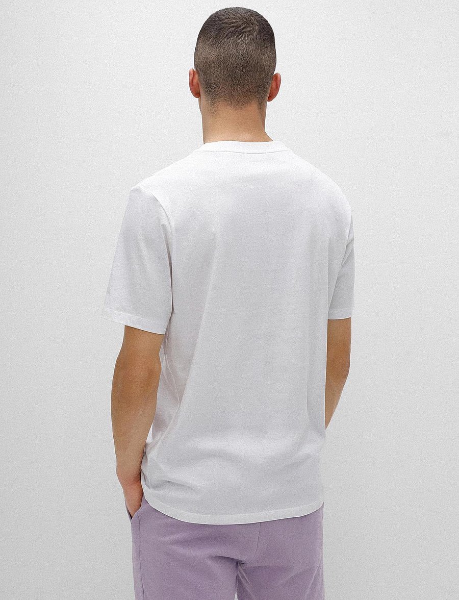 HUGO - Dulive222 - kurzärmelige t-shirts - white - 5