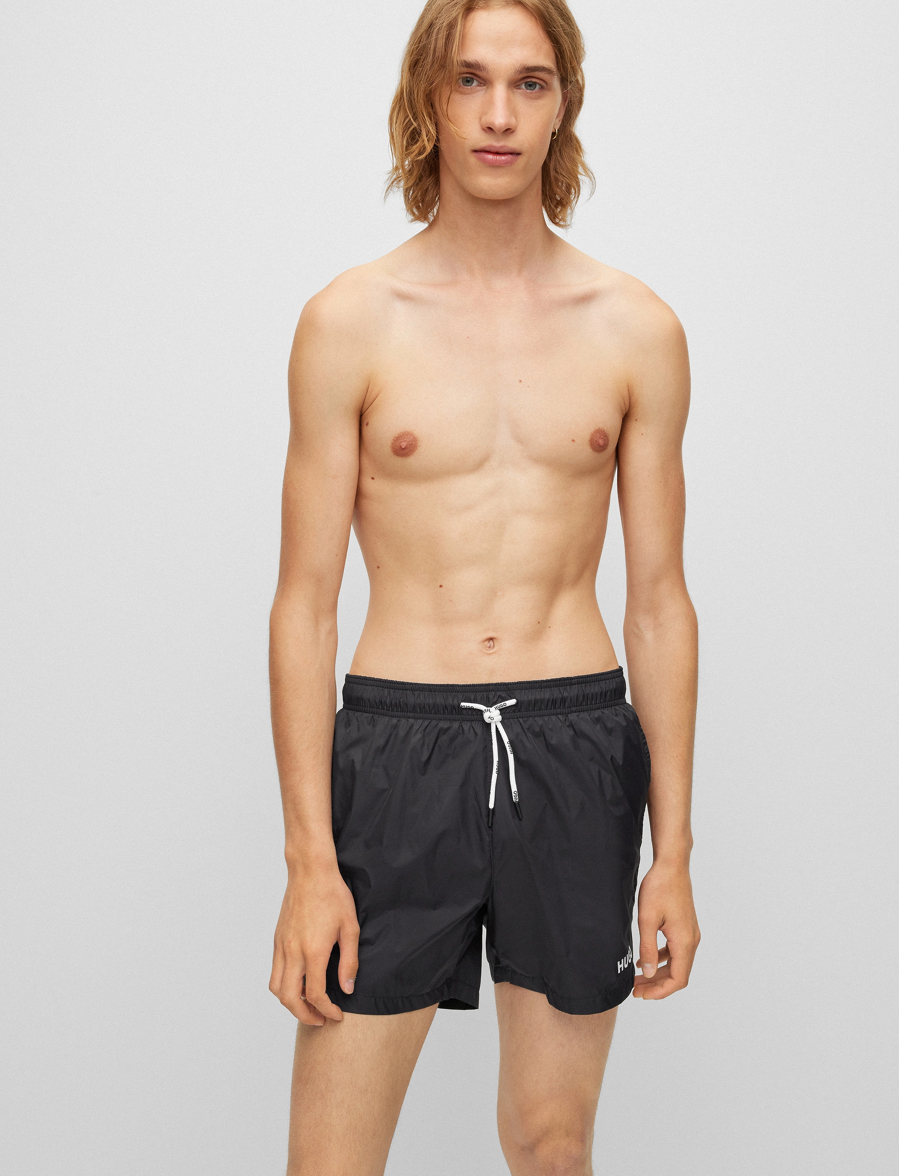 HUGO Haiti, Mænd, Badeshorts, Sort, Str: L