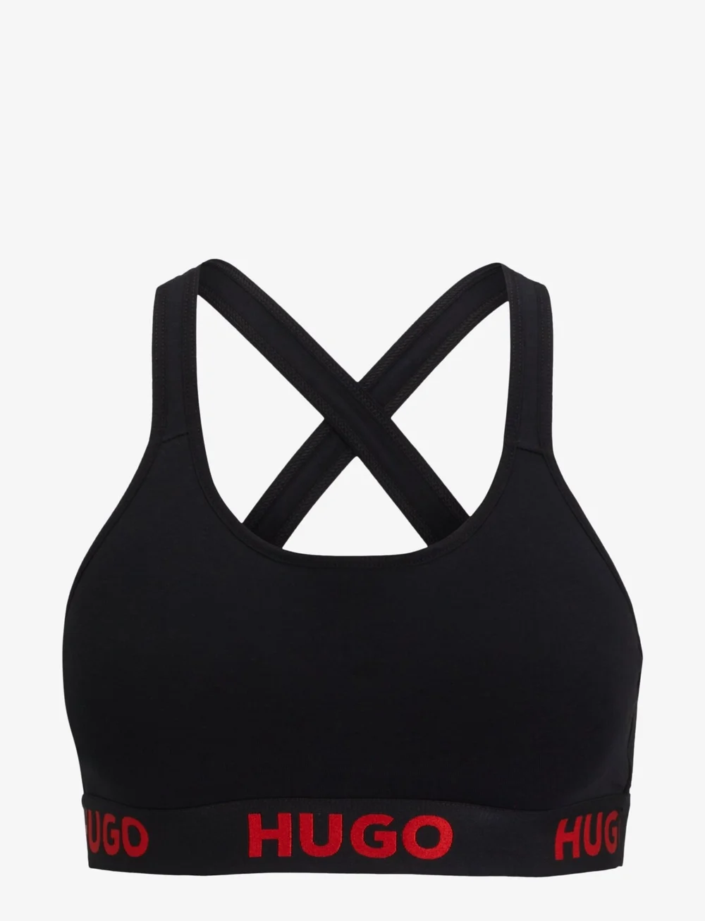 HUGO - BRALETTE PADDED SPORTY LOGO - liemenėlės, dėvimos po berankoviais marškinėliais - black - 0