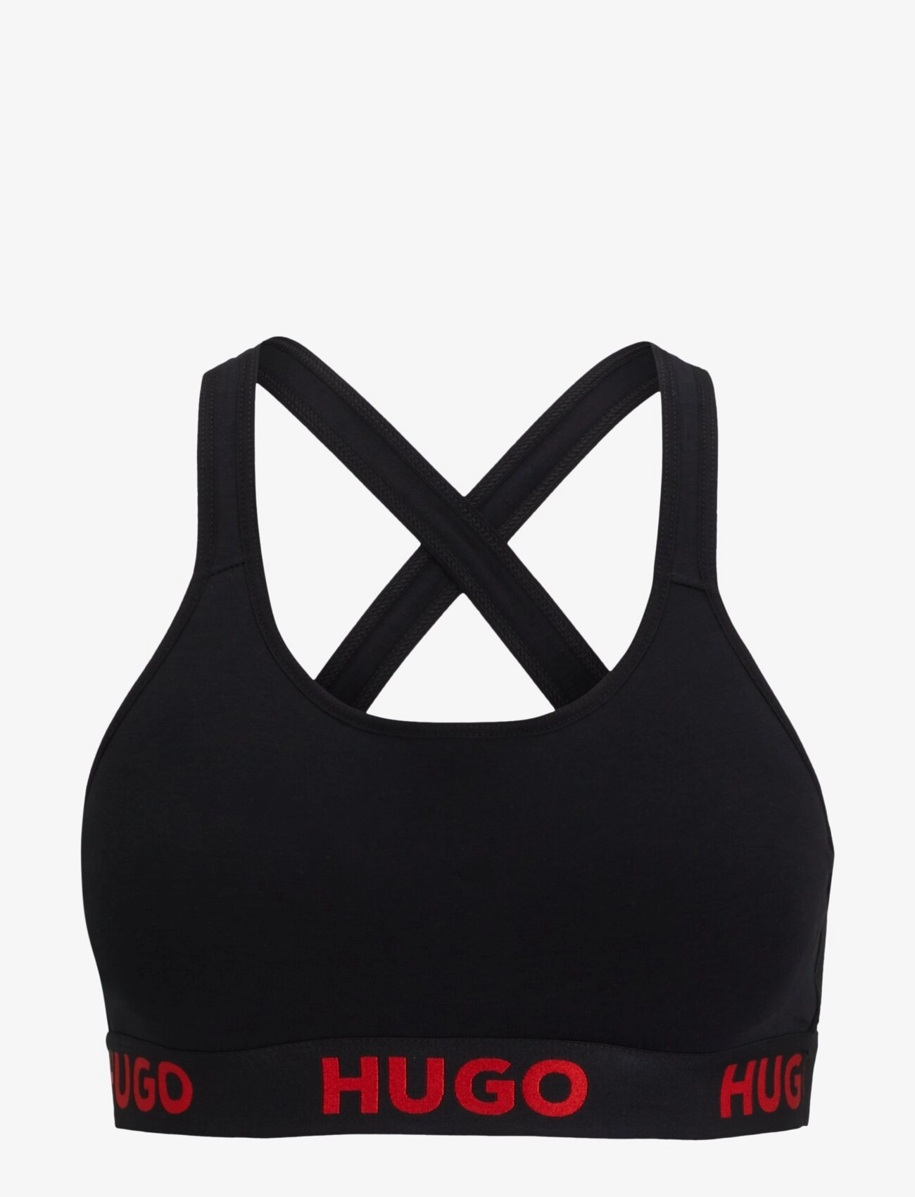 HUGO BRALETTE PADDED SPORTY LOGO - Pesu - BLACK / black