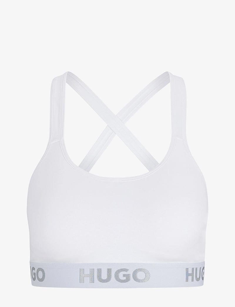 HUGO - BRALETTE PADDED SPORTY LOGO - tank top rinnahoidjad - white - 0