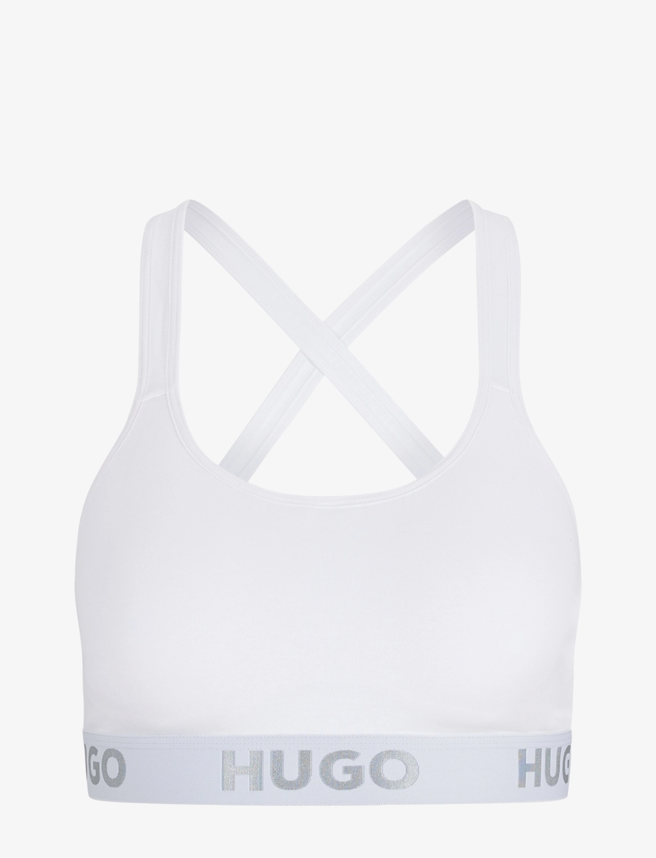 HUGO BRALETTE PADDED SPORTY LOGO - Pesu - WHITE / white