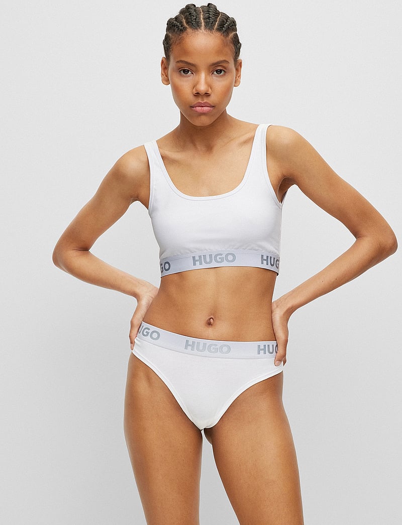 HUGO - BRALETTE SPORTY LOGO - tank top rinnahoidjad - white - 0