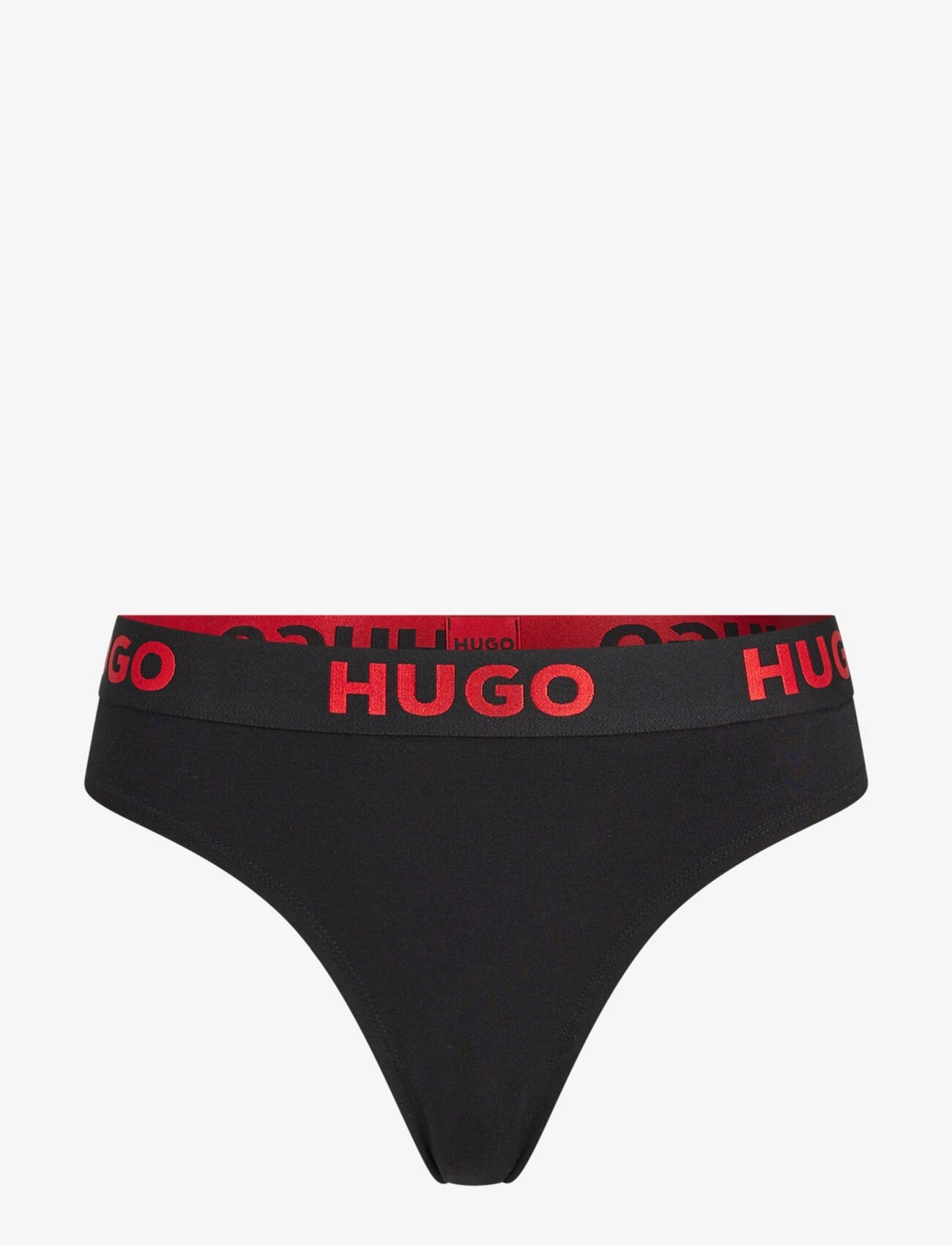 HUGO Thong Sporty Logo, XL, Black, Trusser > G-Streng, Dame
