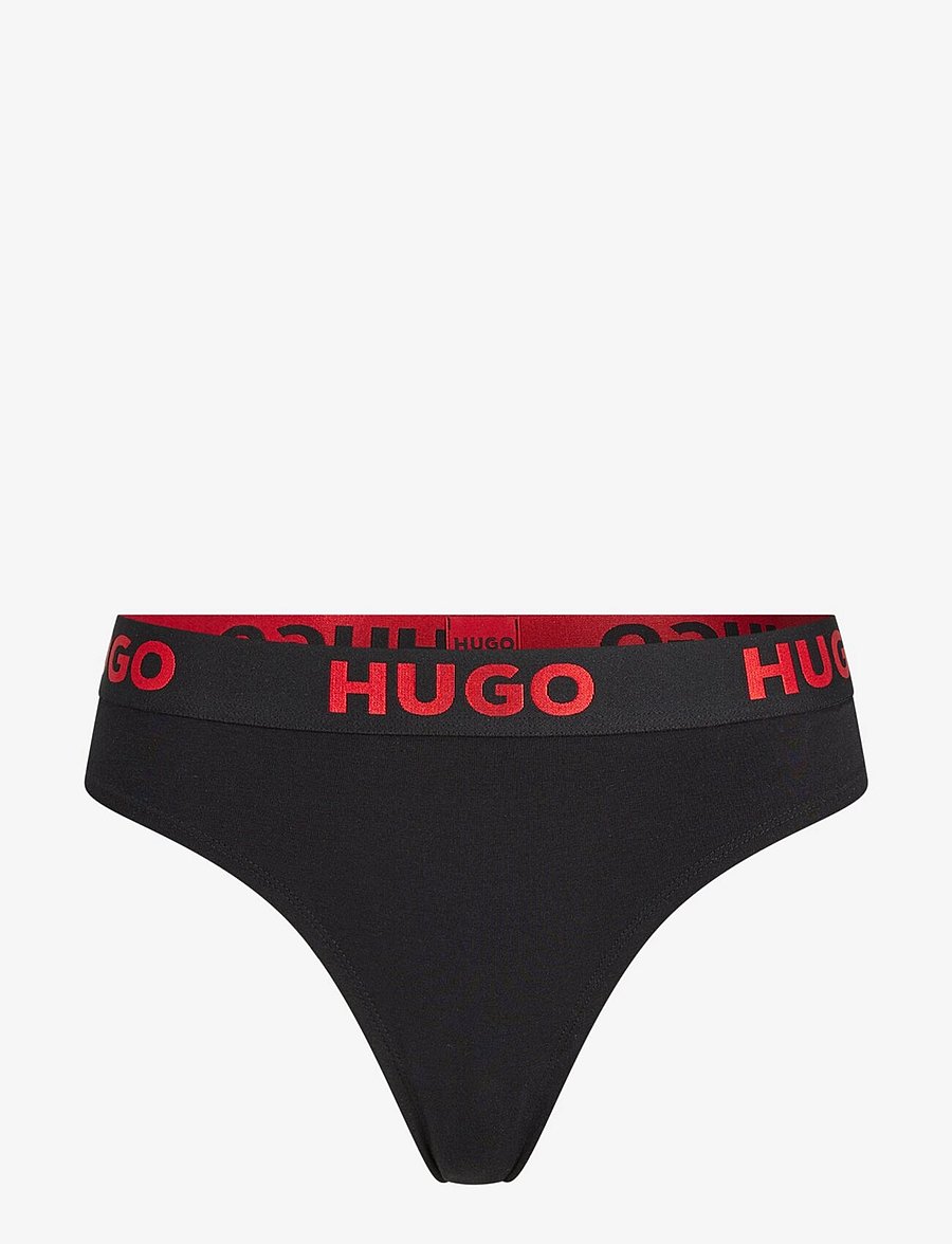 HUGO - THONG SPORTY LOGO - stringtrusser - black - 0