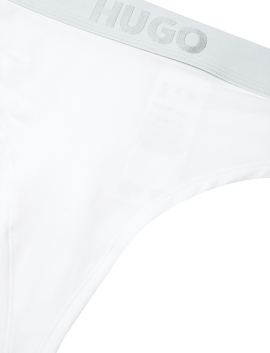 HUGO - THONG SPORTY LOGO - thongs - white - 2