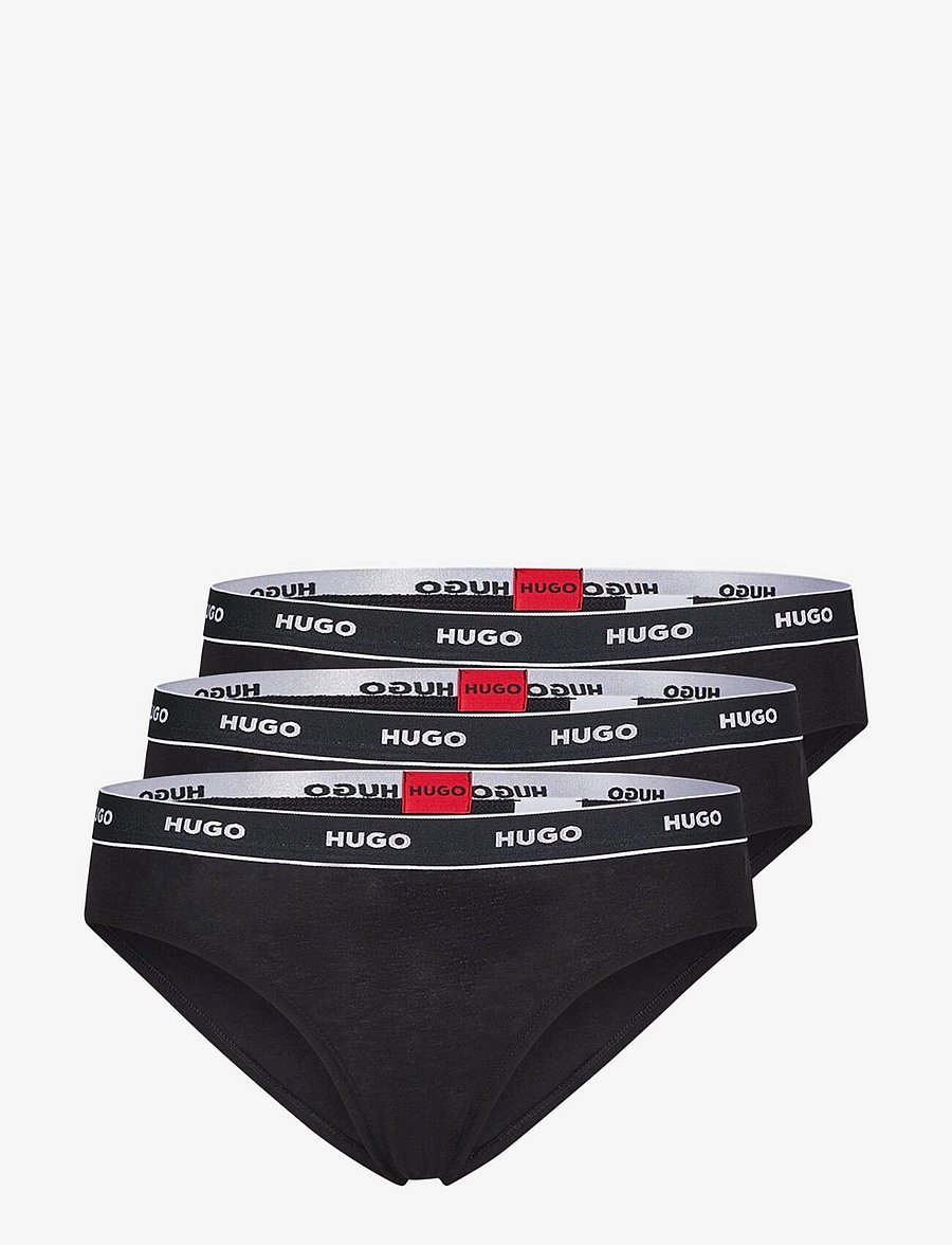 HUGO - TRIPLET BRIEF STRIPE - briefs - black - 0