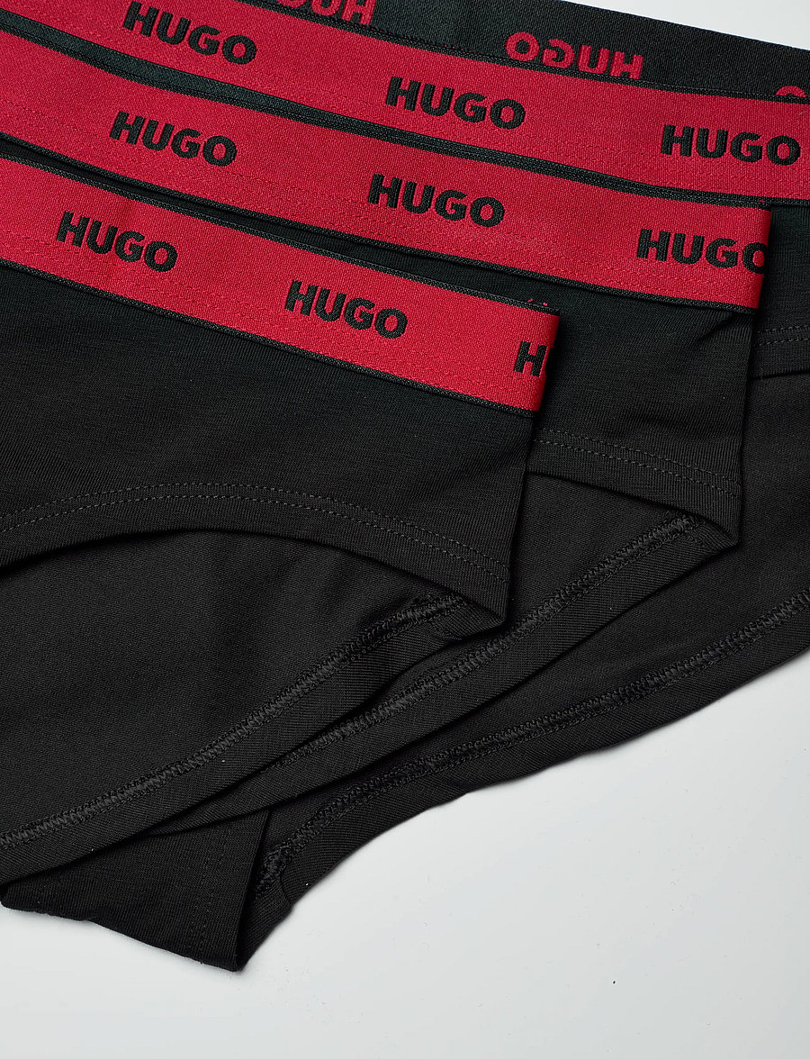 HUGO - TRIPLET BRIEF STRIPE - briefs - black - 1