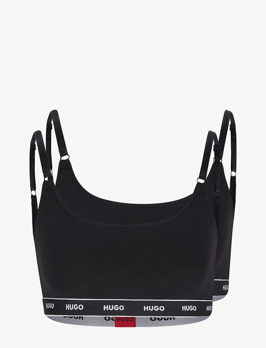 HUGO - TWIN BRALETTE STRIPE - tank-top brjóstahaldarar - black - 0