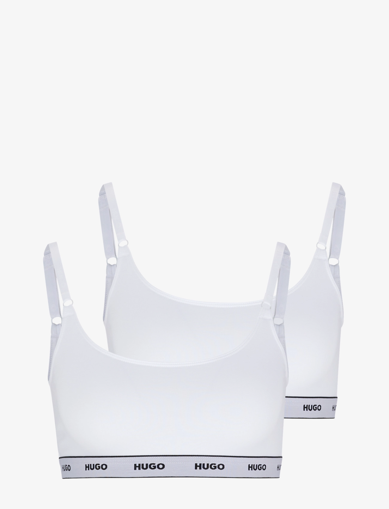 HUGO TWIN BRALETTE STRIPE - Pesu - WHITE / white